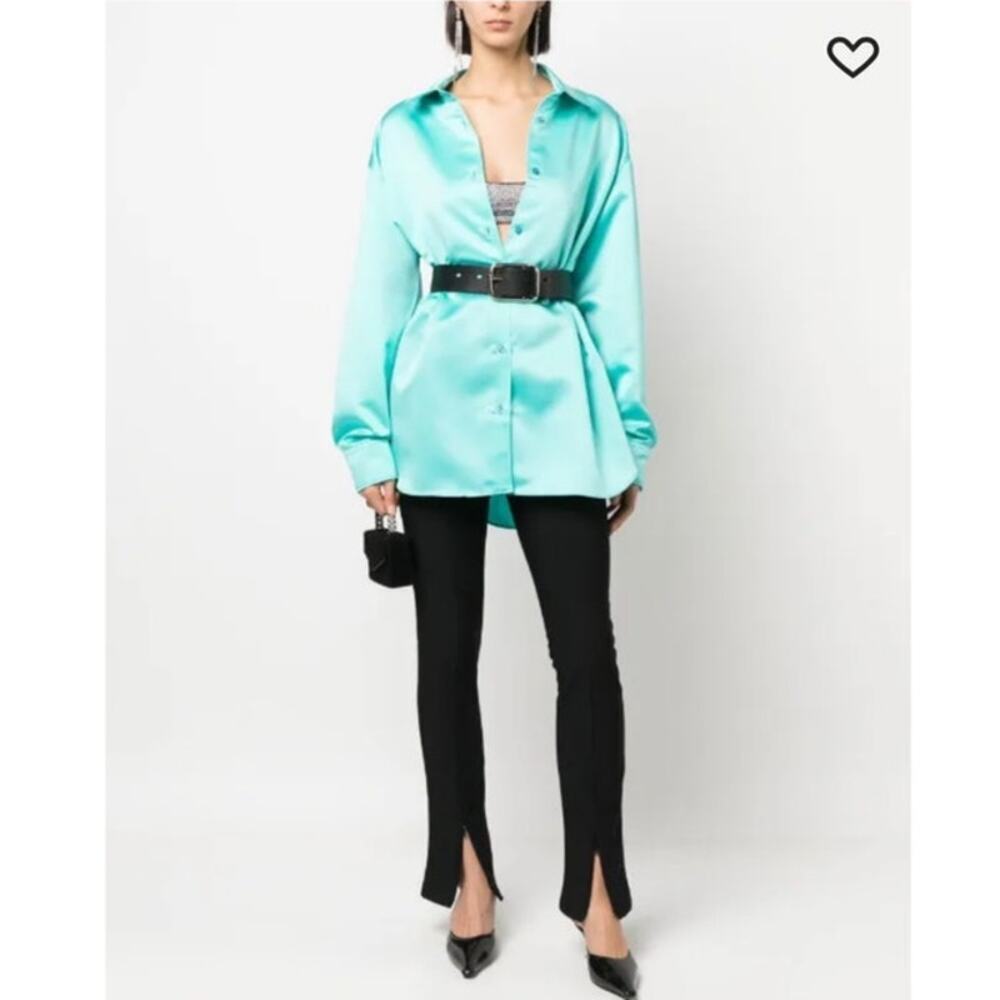 THE ANDAMANE Oversized Satin Shirt Size 44